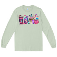 Matcha nail hustler coffee cups Long Sleeve Tee - texasbilliewilder