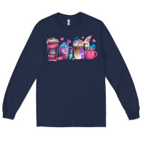 Navy nail hustler coffee cups Long Sleeve Tee - texasbilliewilder