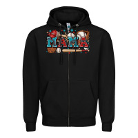 Black mama baseball Zipper Hoodie - Zillion Design Studio