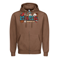 Chestnut mama baseball Zipper Hoodie - Zillion Design Studio