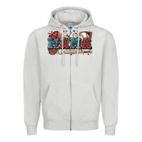 Dove Grey mama baseball Zipper Hoodie - Zillion Design Studio