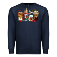 Navy religious coffee cups Premium Sweatshirt - AdoDesignShop