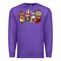 Purple religious coffee cups Premium Sweatshirt - AdoDesignShop