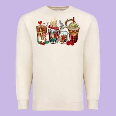 Religious Coffee Cups Premium Sweatshirt Designed By Adodesignshop