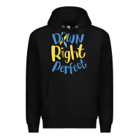 Black down right perfect Premium Hoodie - MaliasSmallBusiness
