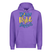 Purple down right perfect Premium Hoodie - MaliasSmallBusiness