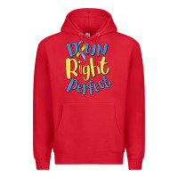 Red down right perfect Premium Hoodie - MaliasSmallBusiness