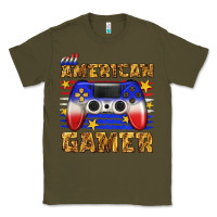 Army Green all american gamer Classic Tee - texasbilliewilder