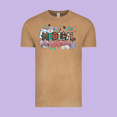 Medical Assistant Vintage Tee Designed By Barkaloodesign