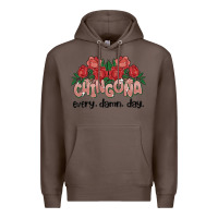 Coffee chingona every damn day Premium Hoodie - MaliasSmallBusiness