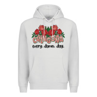 Dove Grey chingona every damn day Premium Hoodie - MaliasSmallBusiness
