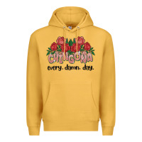Mustard chingona every damn day Premium Hoodie - MaliasSmallBusiness