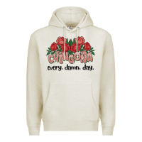 Oatmeal Heather chingona every damn day Premium Hoodie - MaliasSmallBusiness