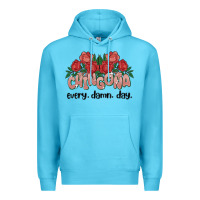 Ocean Blue chingona every damn day Premium Hoodie - MaliasSmallBusiness