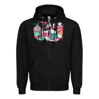 Black nurse coffee cups Zipper Hoodie - texasbilliewilder