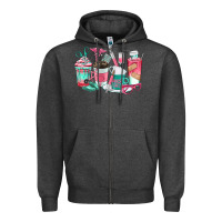 Charcoal Heather nurse coffee cups Zipper Hoodie - texasbilliewilder