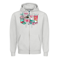 Dove Grey nurse coffee cups Zipper Hoodie - texasbilliewilder