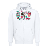 White nurse coffee cups Zipper Hoodie - texasbilliewilder