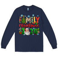 Navy family christmas 2024 Long Sleeve Tee - Zillion Design Studio
