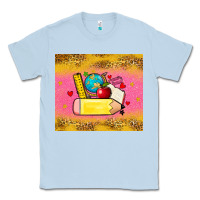 Dusty Blue back to school custom name Classic Tee - Zillion Design Studio