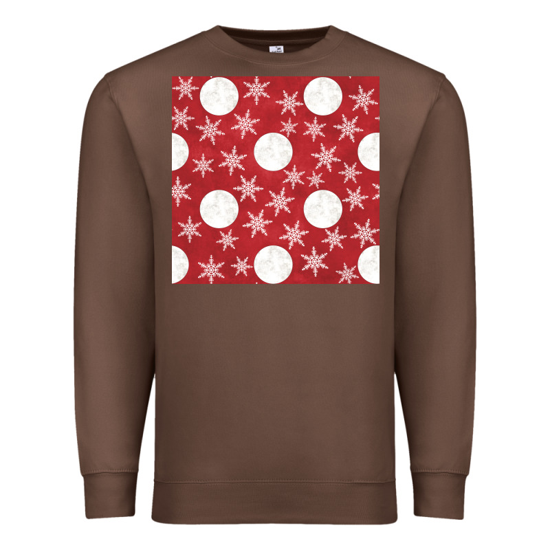 Christmas Snow Flakes Seamless Pattern Premium Sweatshirt by BundleAndBundleShop | Teevron