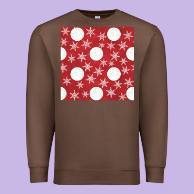Christmas Snow Flakes Seamless Pattern Premium Sweatshirt Designed By Bundleandbundleshop