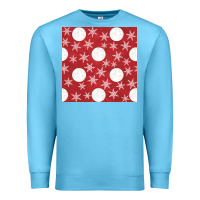 Ocean Blue christmas snow flakes seamless pattern Premium Sweatshirt - BundleAndBundleShop