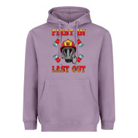 Lavender firefighter face mask with axes Heavyweight Hoodie - HRA Design Shop
