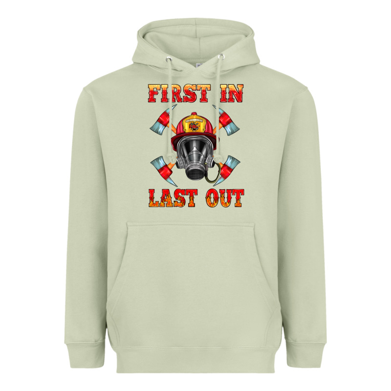 Firefighter Face Mask With Axes Heavyweight Hoodie by HRA Design Shop | Teevron