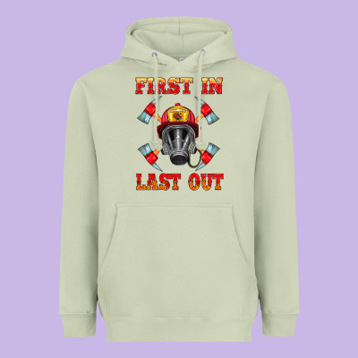 Firefighter Face Mask With Axes Heavyweight Hoodie Designed By Hra Design Shop