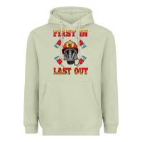 Matcha firefighter face mask with axes Heavyweight Hoodie - HRA Design Shop
