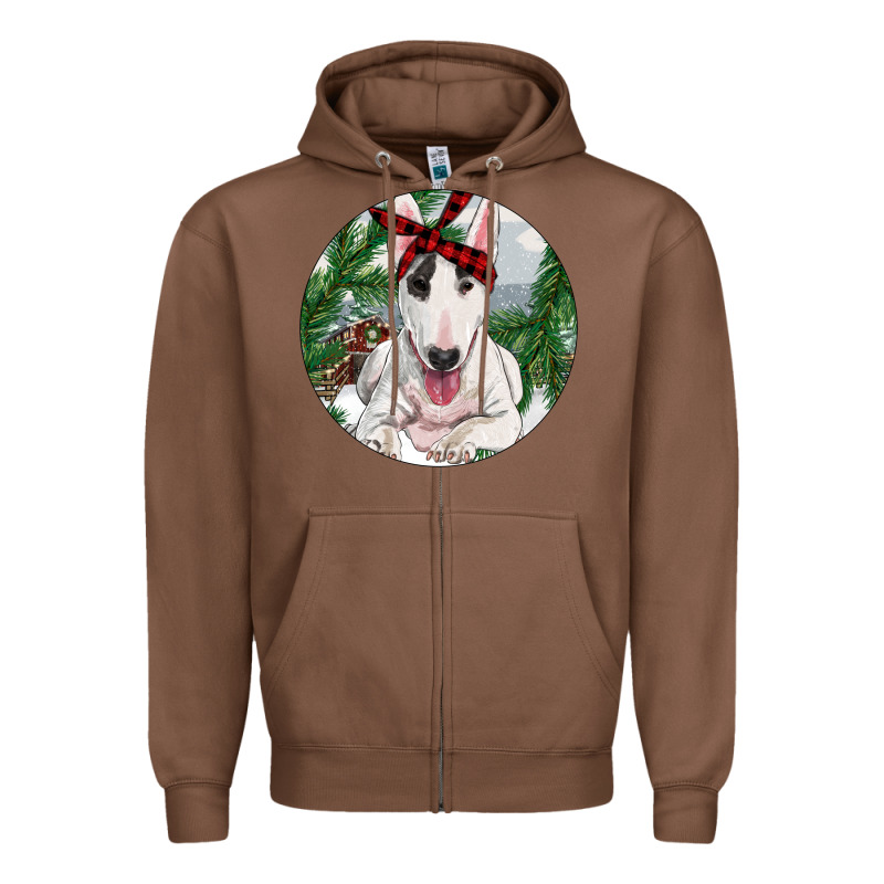 Bull Terrier And Farm Zipper Hoodie by RanaPortraitStore | Teevron