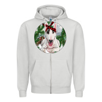 Dove Grey bull terrier and farm Zipper Hoodie - RanaPortraitStore