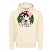 Sandshell bull terrier and farm Zipper Hoodie - RanaPortraitStore