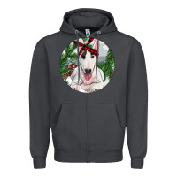 Smoke bull terrier and farm Zipper Hoodie - RanaPortraitStore