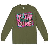 Army Green fight for the cure Long Sleeve Tee - AdoDesignShop