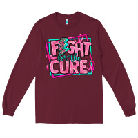 Burgundy fight for the cure Long Sleeve Tee - AdoDesignShop