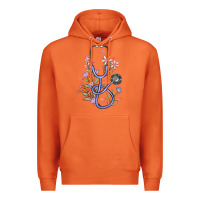 Carrot floral stethoscope Premium Hoodie - MaliasSmallBusiness