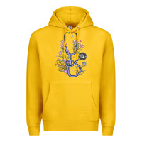 Lemon floral stethoscope Premium Hoodie - MaliasSmallBusiness
