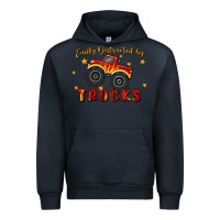 Navy easily distracted by trucks Urban Hoodie - MaliasSmallBusiness