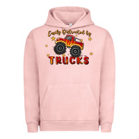 Pigment Salmon easily distracted by trucks Urban Hoodie - MaliasSmallBusiness