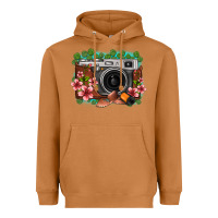 Meerkat floral lotus leaf film roll vintage camera Heavyweight Hoodie - FaDigitalArtStudio