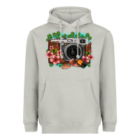 Moon Dust floral lotus leaf film roll vintage camera Heavyweight Hoodie - FaDigitalArtStudio