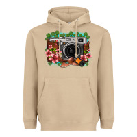 Mushroom floral lotus leaf film roll vintage camera Heavyweight Hoodie - FaDigitalArtStudio