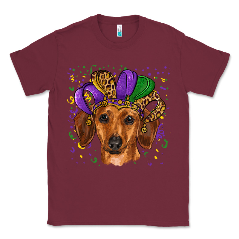 Mardi Gras Hat Dachshund Classic Tee by RanaPortraitStore | Teevron