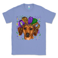 Colony Blue mardi gras hat dachshund Classic Tee - RanaPortraitStore