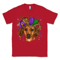 Red mardi gras hat dachshund Classic Tee - RanaPortraitStore