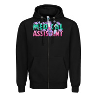 Black medical assistant Zipper Hoodie - texasbilliewilder