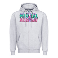 Heather Grey medical assistant Zipper Hoodie - texasbilliewilder