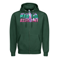 Sports Green medical assistant Zipper Hoodie - texasbilliewilder